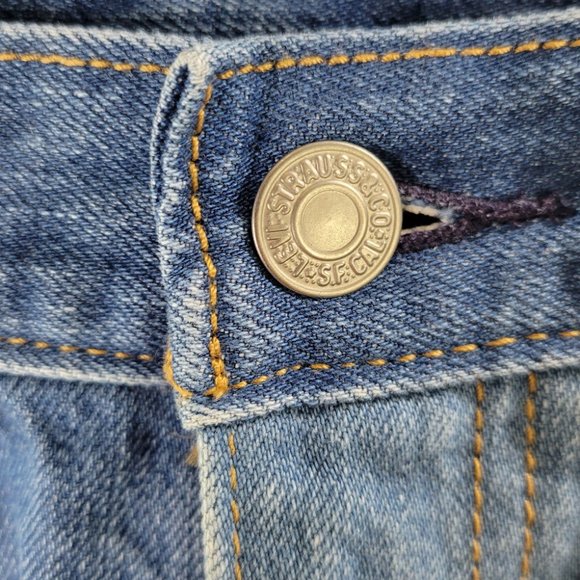 LEVIS Color block Denim Mini Skirt  Sz 25 - Picture 3 of 7